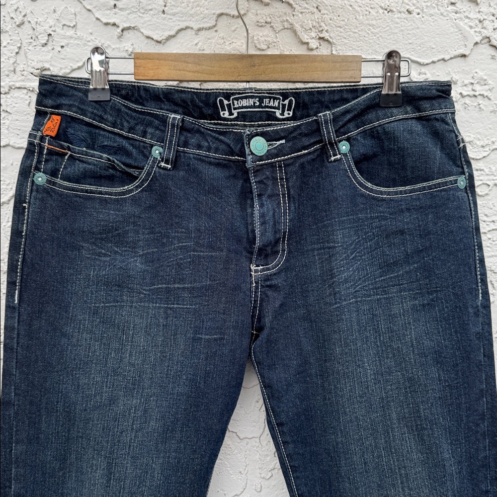 Robin's Jean Dark Blue Straight Leg Jeans - Picture 4 of 7